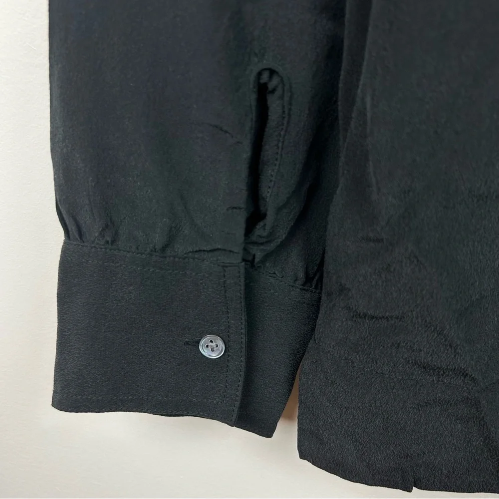 Everlane Black Silk Long Sleeve Size 14 - Picture 9 of 9